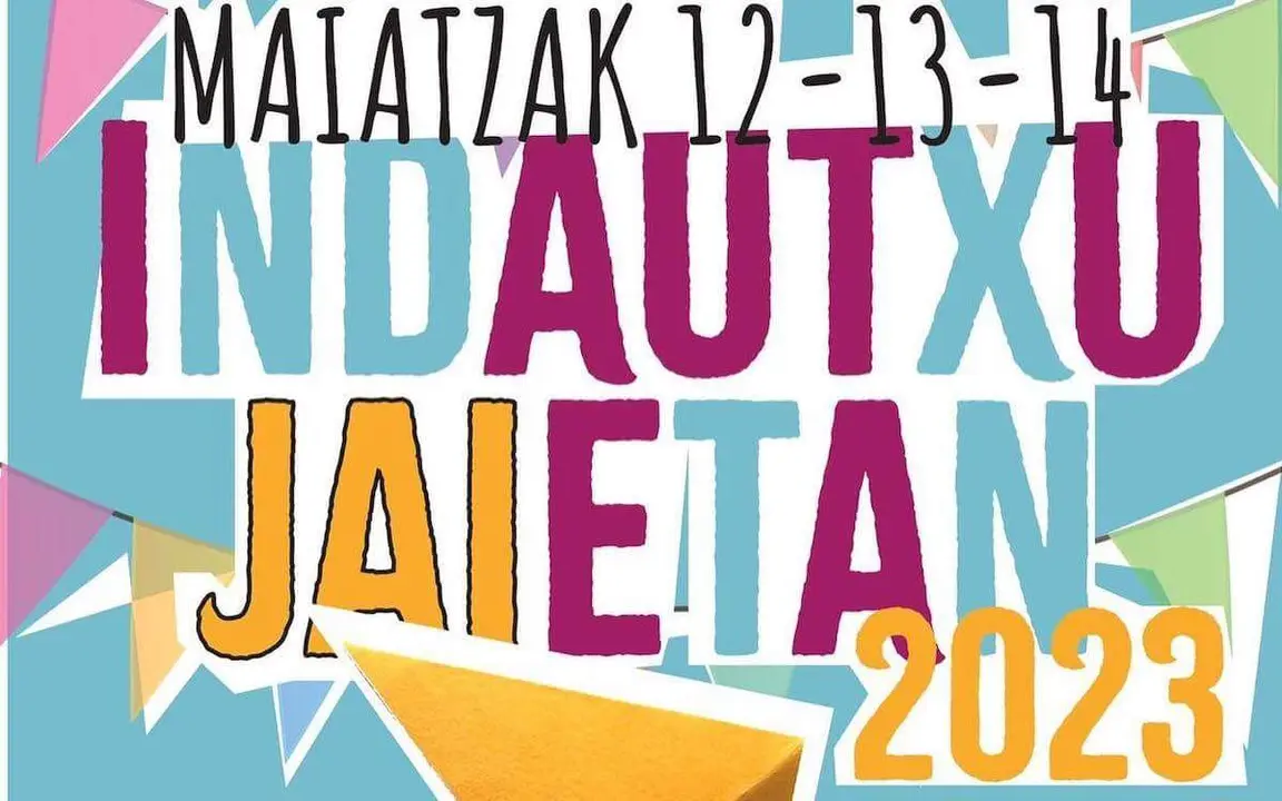 Cartel oficial de las fiestas de Indautxu 2023