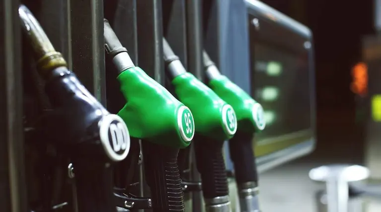 Different fuel pistols .somewhere in Amsterdam city