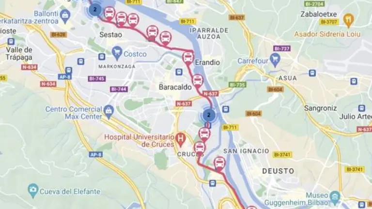 Linea Bizkaibus A3115 Bilbao - Santurtzi