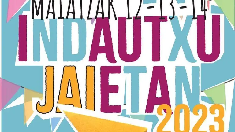 Cartel oficial de las fiestas de Indautxu 2023
